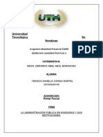 Derecho Administrativo II La Administracion en Honduras