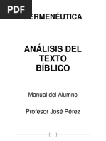 Manual Hermeneutica - Profesor José Pérez