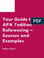 APA 7 Referencing Sources Examples August 2021 v1.0