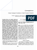 Cytomegalovirus:: Clinical Virological Correlations in Renal Transplant Recipients