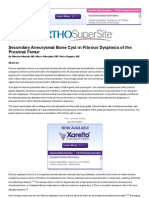 Secondary Aneurysmal Bone Cyst in Fibrous Dysplasia of The Proximal Femur