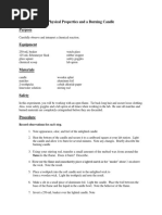Physical Properties and A Burning Candle