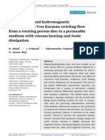 Heat Transfer and Hydromagnetic Electroosmotic Von Kármán Swirling Flow From A Rotating Porous Disc To A Permeable Medium With Viscous Heating and Joule Dissipation