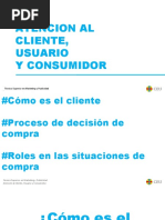 Situaciones y Roles de Compra. Tipos de Consumidores