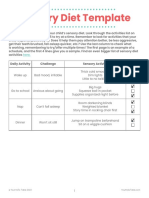 Sensory Diet Template and Activities 1