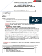 Evaluacion Diagnostica de Ingles 2022