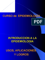 Historia, Usos y Aplicacion de La Epidemiologia