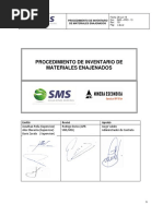 Procedimiento de Inventario de Materiales Enajenado Sms-Pro-13