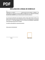 Declaracion Jurada de Domicilio