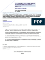 Ley de Procedimientos Constitucionales - El Salvador