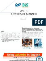 Unit 1 Adverbs of Manner PDF