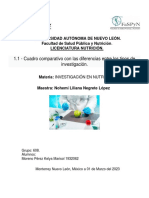 1.1 - Cuadro Comparativo Con Las Diferencias Entre Los Tipos de Investigación.