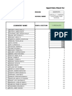 Item Analysis Sample Template