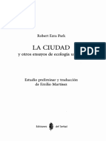 Park, R. E. (1999) - La Ciudad y Otros Ensayos de Ecología Urbana - (Pp. 7-37) PDF