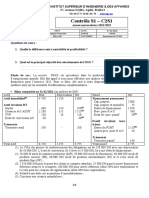 ISGA 3FC Examen Analyse Financière 2021 - 2022