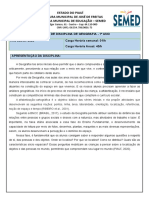 Plano de Disciplina Geografia - 1º Ano - 2023