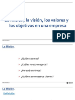 Mision, Vision, Valores y Objetivos PDF