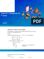 009 - EQUACAO E INEQUACAO DO 1deg GRAU