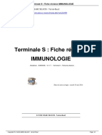 Terminale S Fiche Revision Immunologie