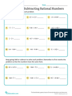 Adding and Subtracting Rational Numbers PDF