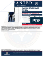 Wanted Poster Nahum Maldonado Rogel