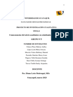 GRUPO 5. PROYECTO FINAL. Consecuencias Del Estrés Académico en Estudiantes Universitarios.