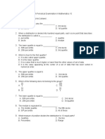 4th Periodical Examination in Mathematics 10