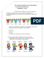 Matemática Avaliação - 2 Bimestre