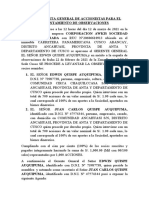 Acta de Levantamiento de Observaciones Sunarp Esquela