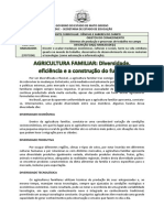 AGRICULTURA FAMILIAR Diversidade, Eficiência e A Construção Do Futuro