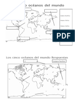 Los Cinco Oceanos Del Mundo Ficha de Actividad Ver 1