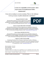 De La Comptabilité de Caisse À La Comptabilité en Droit Constaté: Quels Enjeux Pour La Gouvernance Des Etablissements Publics Administratifs ?