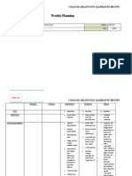 Weekly Planning - March 1st Week