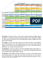 Communicative Task 2 - Weekly Schedule