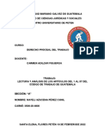 Artículos Del 1 Al 87 Del Código de Trabajo de Guatemala PDF