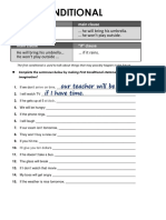 First and Zero Conditionals Activity