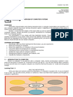 Module I OVERVIEW OF COMPUTER SYSTEMS