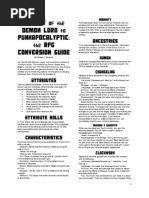 Punkapocalyptic Conversion Guide