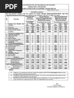 Fee Structure For MS - IPh.D - Ph.D. - PTD - ERP For AY 2022-23