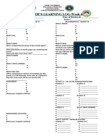 Learner's Learning Log Week 6