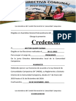 Credencial de Autoridades Hcco