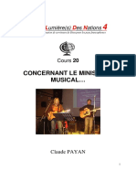 Concernant Le Ministère Musical - Claude PAYAN