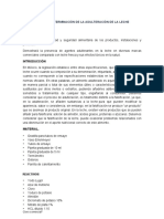 Reporte Adulteración en La Leche