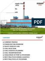 Best Practices in Coal Manangement at Essar Power Gujarat Limited