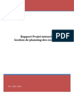 Rapport Projet Tuteuré Planning Des Examens