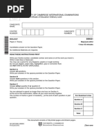 University of Cambridge International Examinations General Certificate of Education Ordinary Level