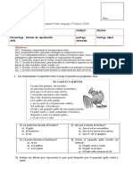 Examen Final 2° Básico Lenguaje 2020