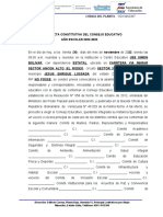 ACTA CONSTITUTIVA CONSEJO No 1 EDUCATIVO 2022-2023