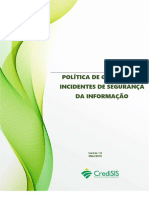 Política de Gestão de Incidentes de Segurança Da Informação Credisis