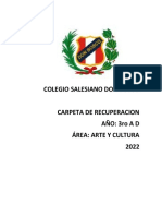 Carpeta de Recuperación 2022 3ro A C ARTE Y CULTURA LUIS MONTES DE OCA MENDOZA